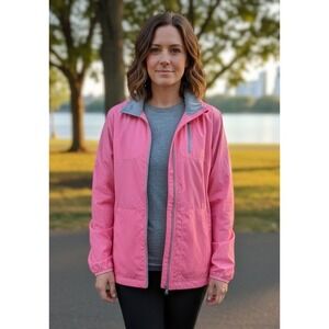 Danskin Women's Lightweight‎ Athletic Full Zip Jacket Size 2XL Pink Outerwear